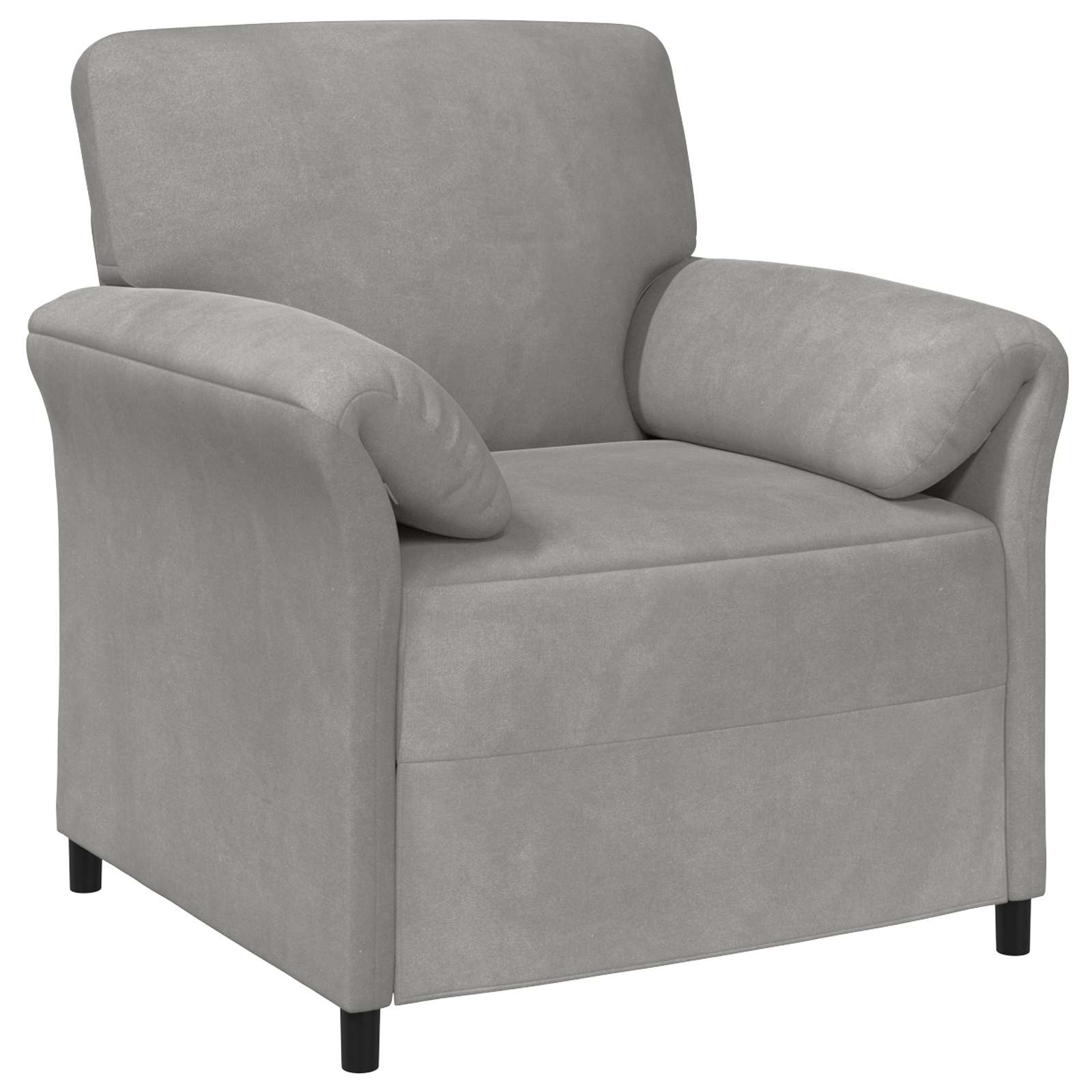 Divano 1 posto Grigio Chiaro 88 x 83 x 95 cm Velluto | homemem39