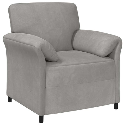 Divano 1 posto Grigio Chiaro 88 x 83 x 95 cm Velluto | homemem39