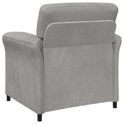 Divano 1 posto Grigio Chiaro 88 x 83 x 95 cm Velluto | homemem39