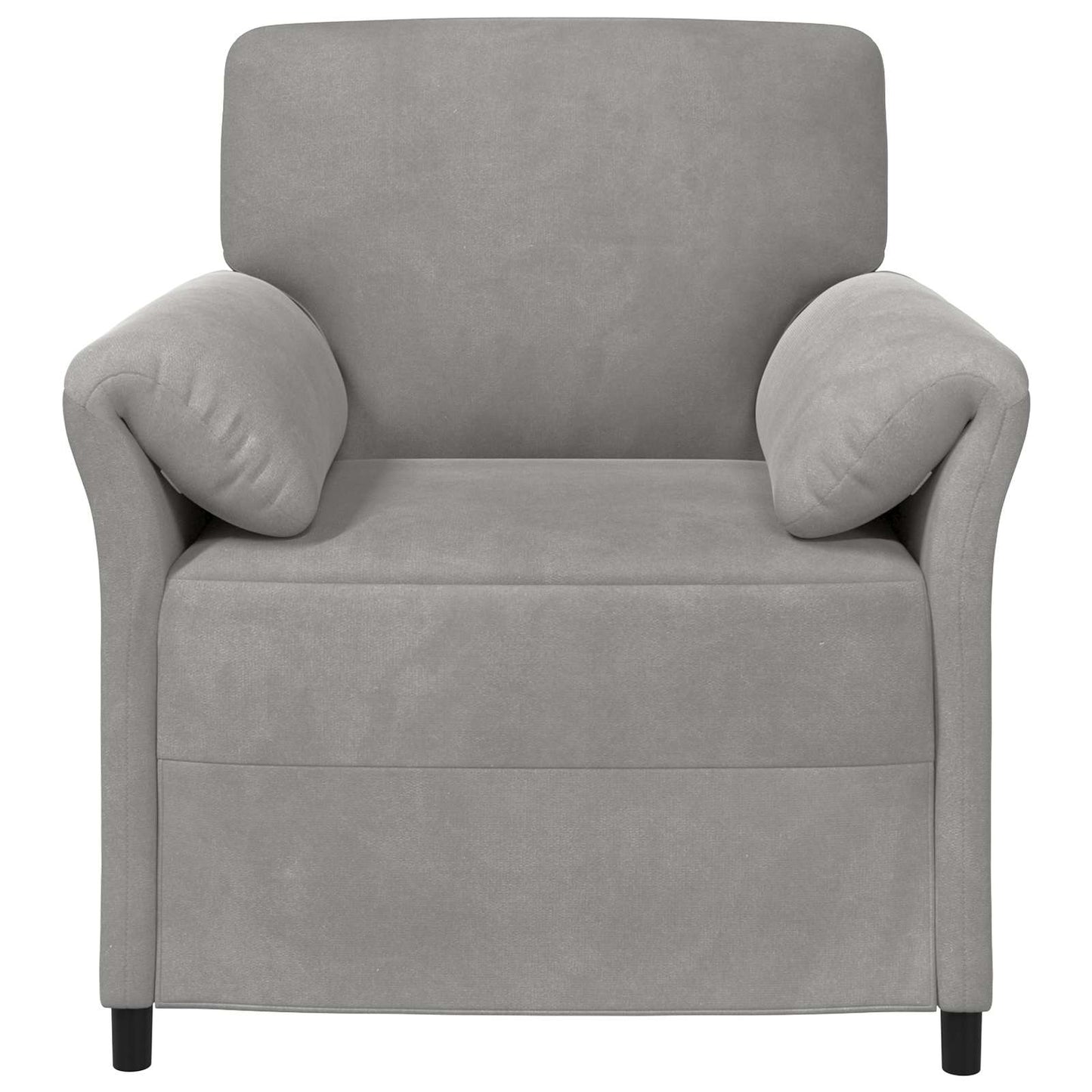 Divano 1 posto Grigio Chiaro 88 x 83 x 95 cm Velluto | homemem39