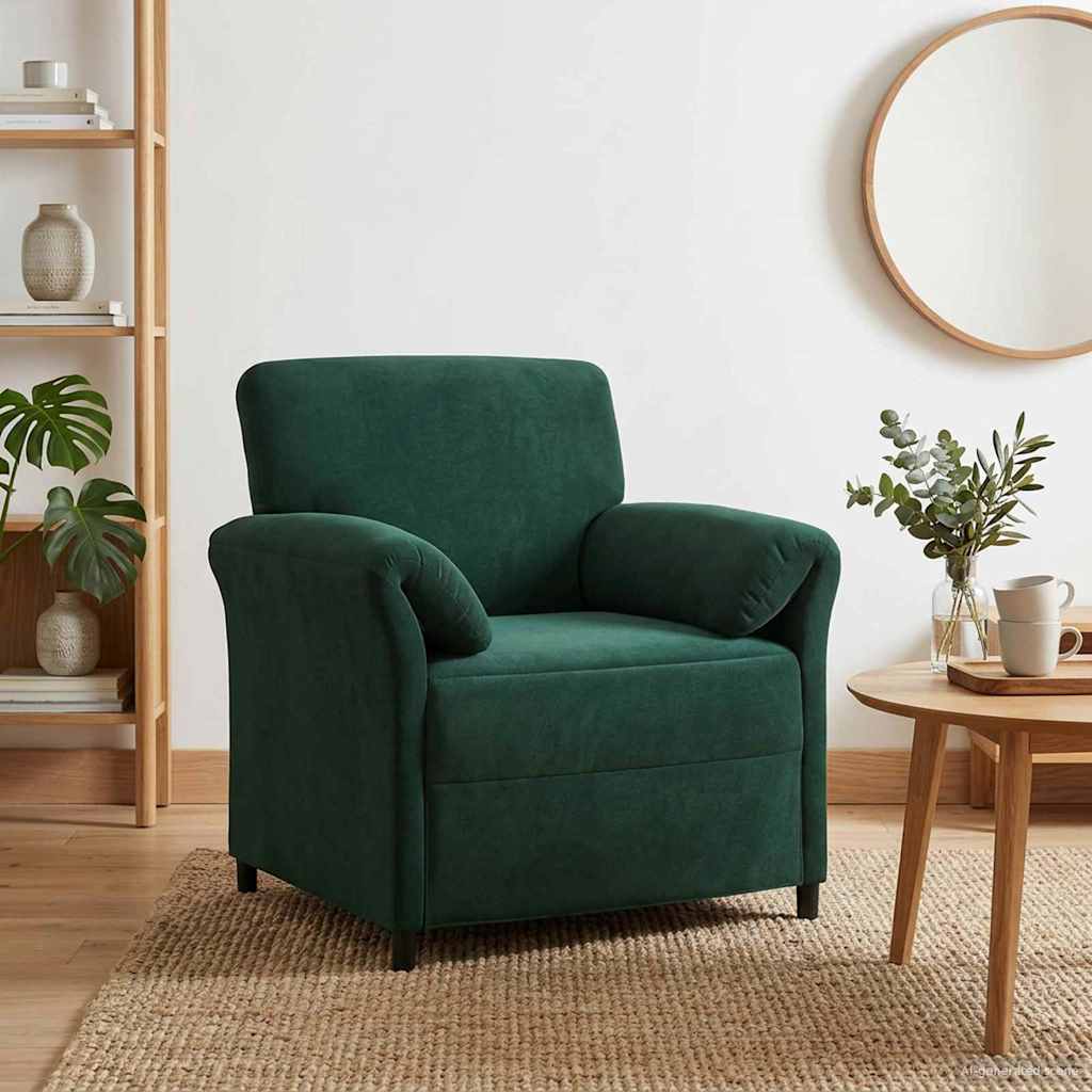 Divano 1 posto Verde Scuro 88 x 83 x 95 cm Velluto | homemem39