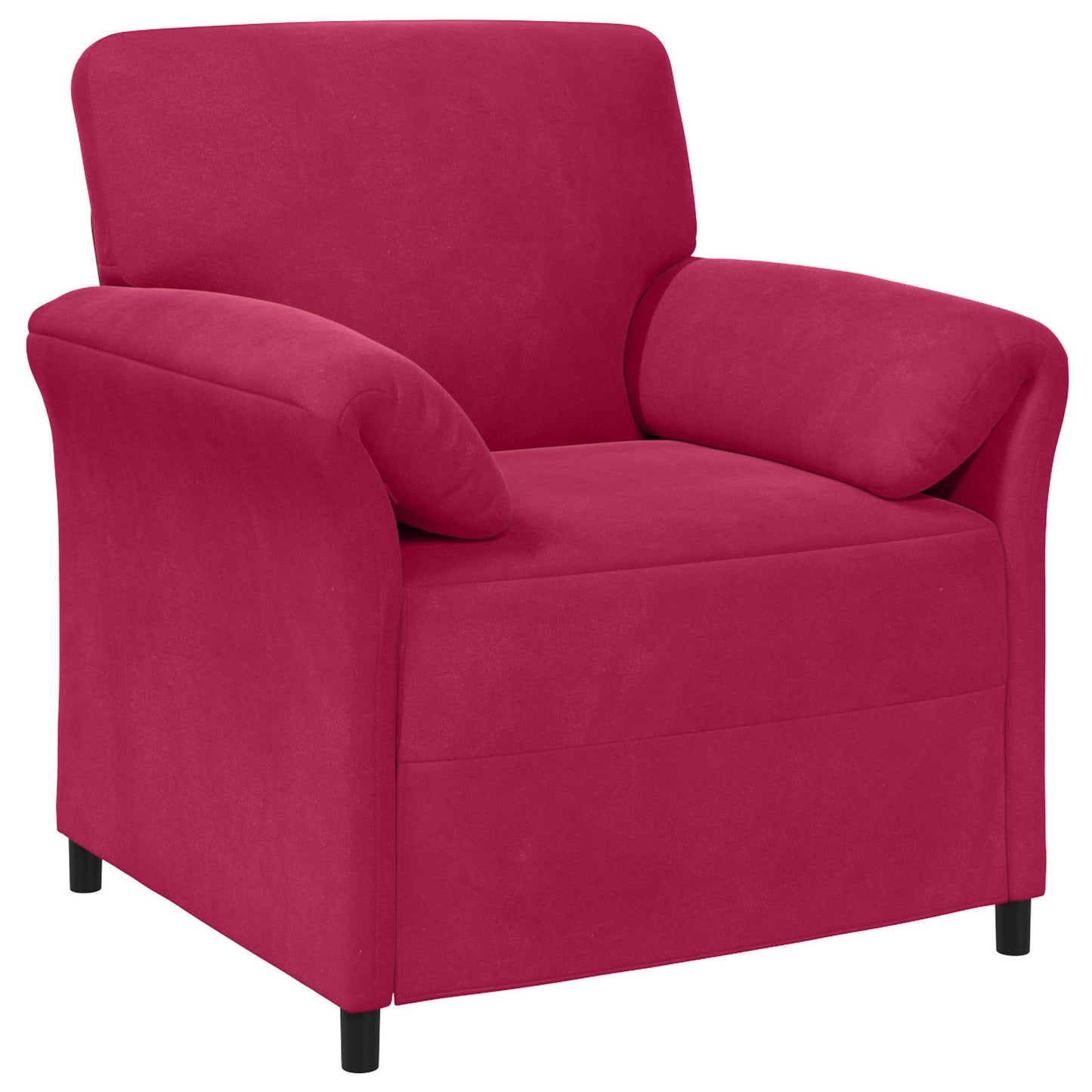Divano 1 posto Rosso Vino 88 x 83 x 95 cm Velluto