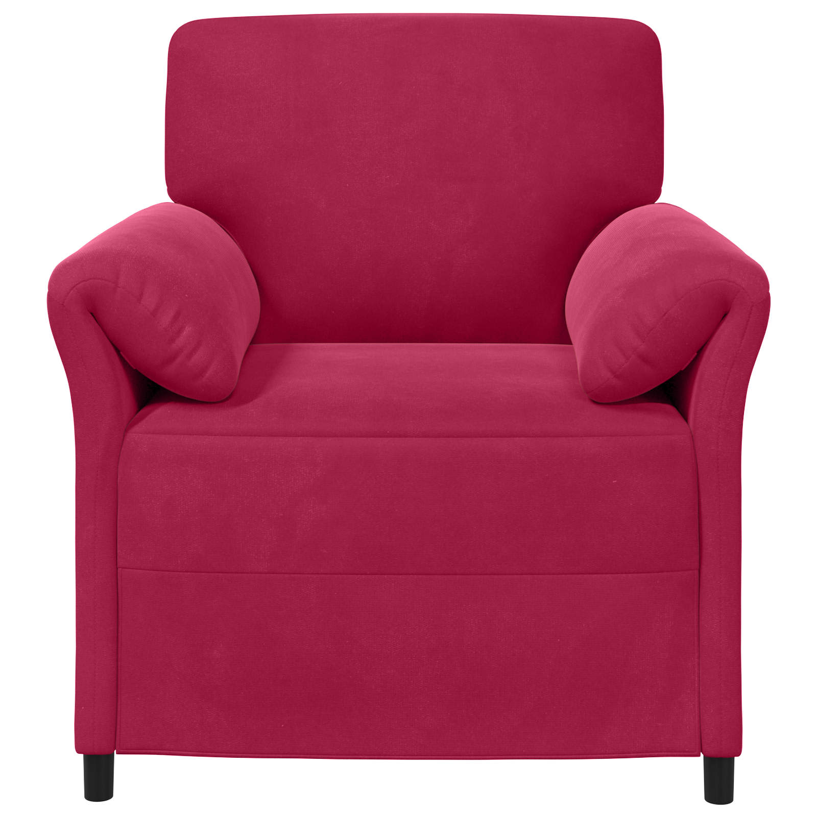 Divano 1 posto Rosso Vino 88 x 83 x 95 cm Velluto | homemem39
