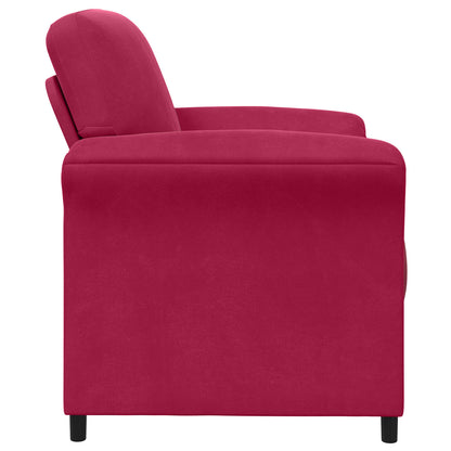 Divano 1 posto Rosso Vino 88 x 83 x 95 cm Velluto | homemem39