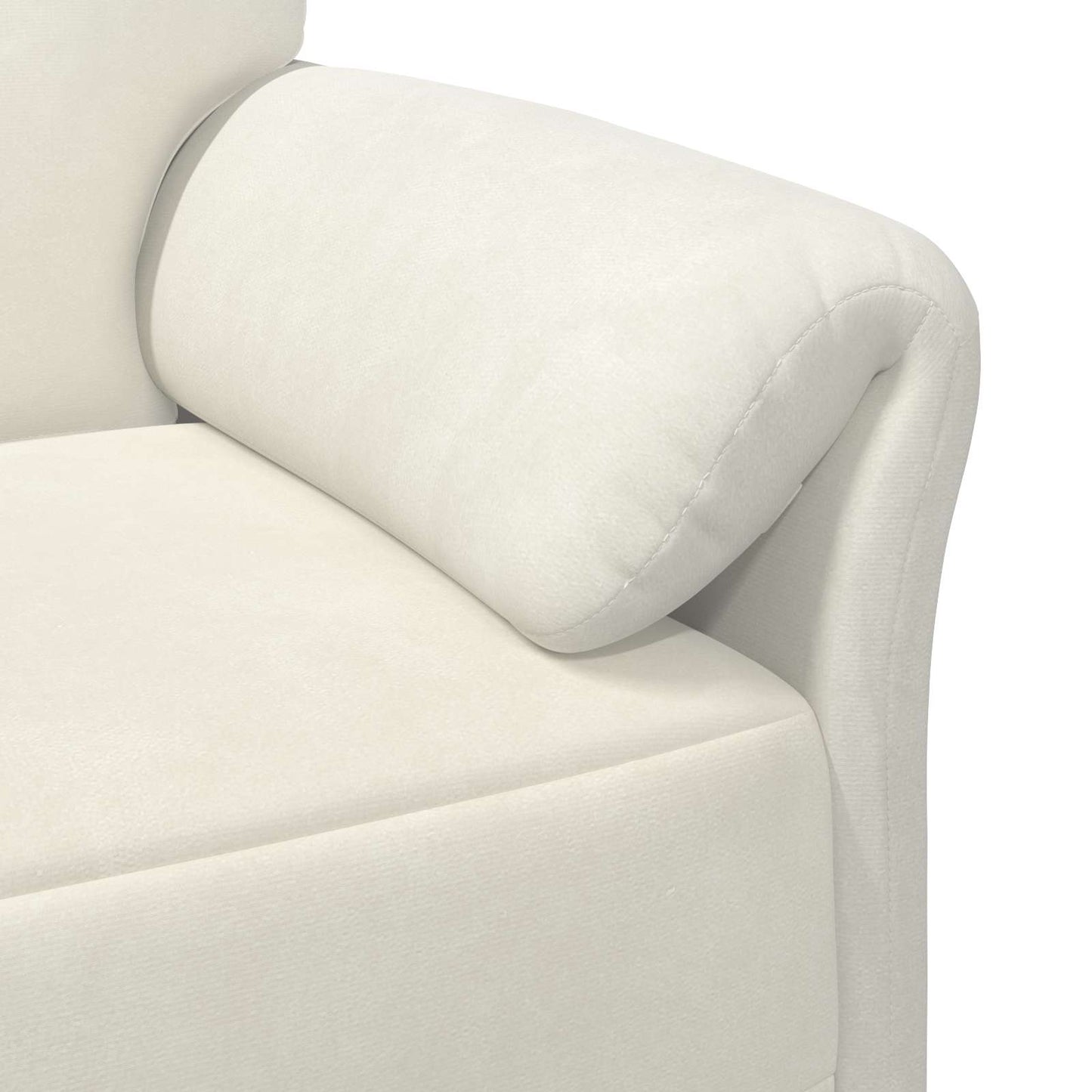 Divano 1 posto Crema 88 x 83 x 95 cm Velluto | homemem39
