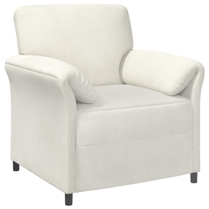 Divano 1 posto Crema 88 x 83 x 95 cm Velluto | homemem39
