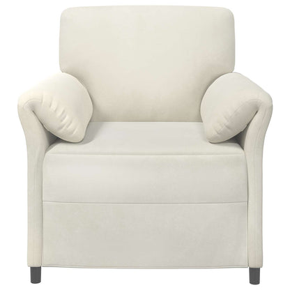 Divano 1 posto Crema 88 x 83 x 95 cm Velluto | homemem39