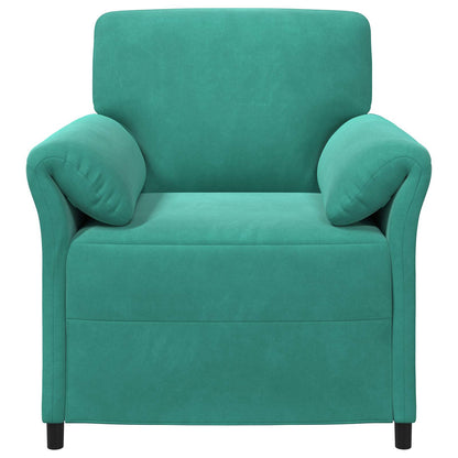 Divano 1 posto Turchese 88 x 83 x 95 cm Velluto