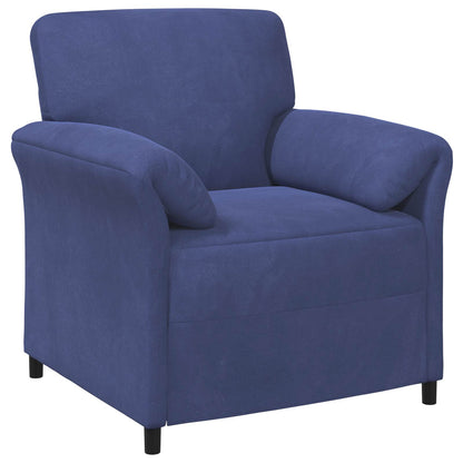 Divano 1 posto Blu Polizia 88 x 83 x 95 cm Velluto | homemem39