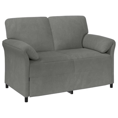 Divano a 2 Posti Grigio Scuro 138 x 83 x 95 cm Velluto | homemem39