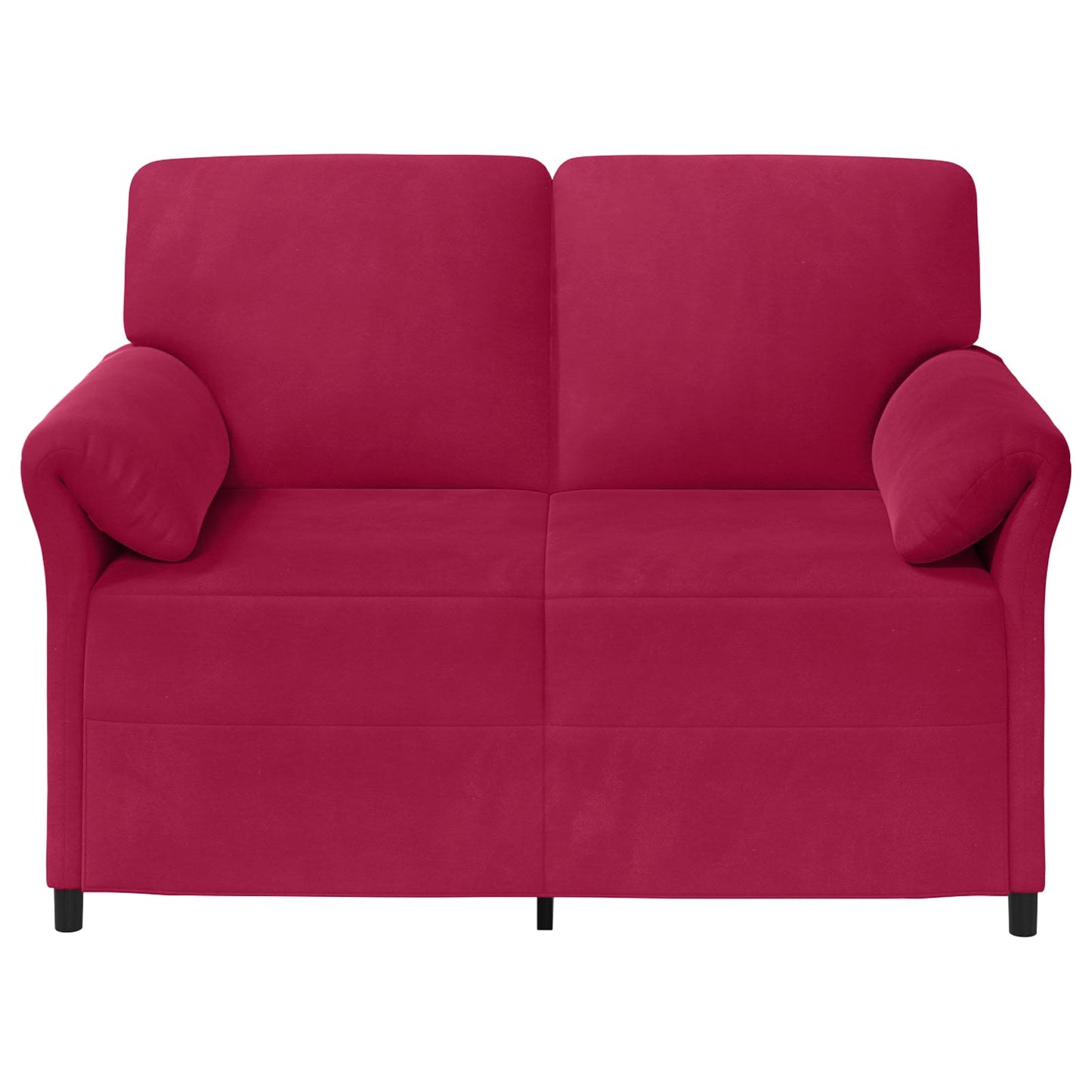 Divano a 2 Posti Rosso Vino 138 x 83 x 95 cm Velluto