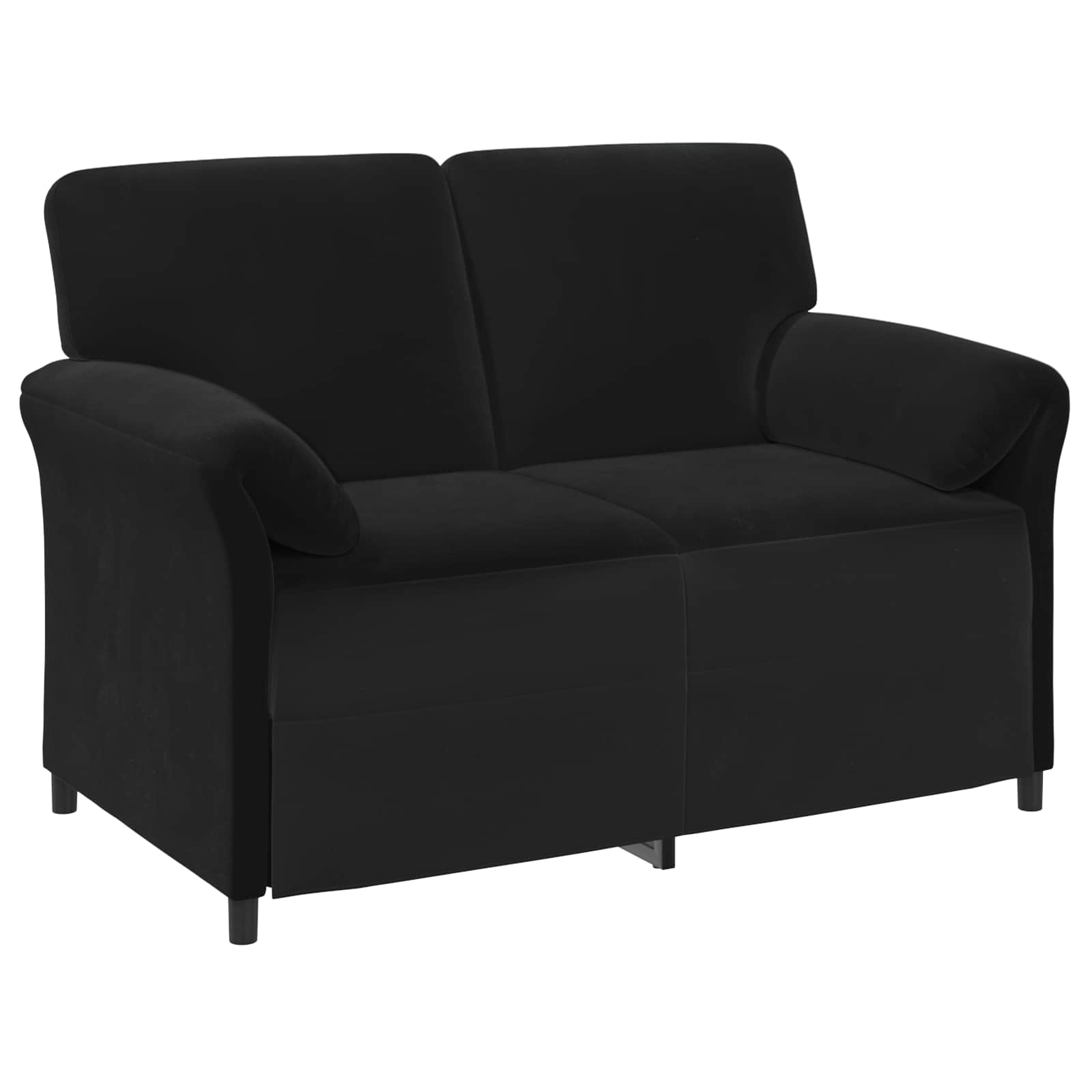 Divano a 2 Posti Nero 138 x 83 x 95 cm Velluto | homemem39