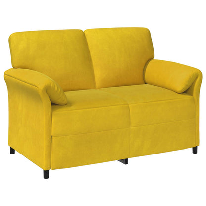 Divano a 2 Posti Giallo 138 x 83 x 95 cm Velluto