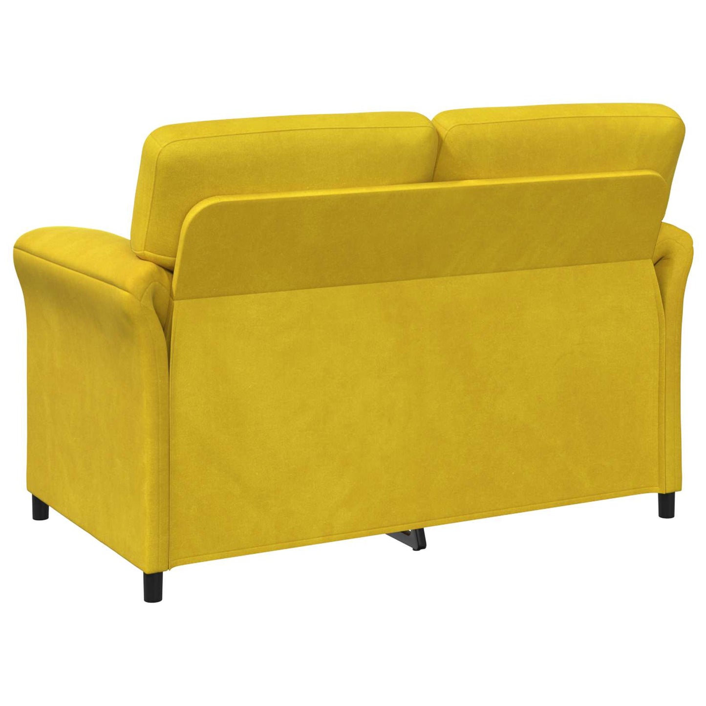 Divano a 2 Posti Giallo 138 x 83 x 95 cm Velluto