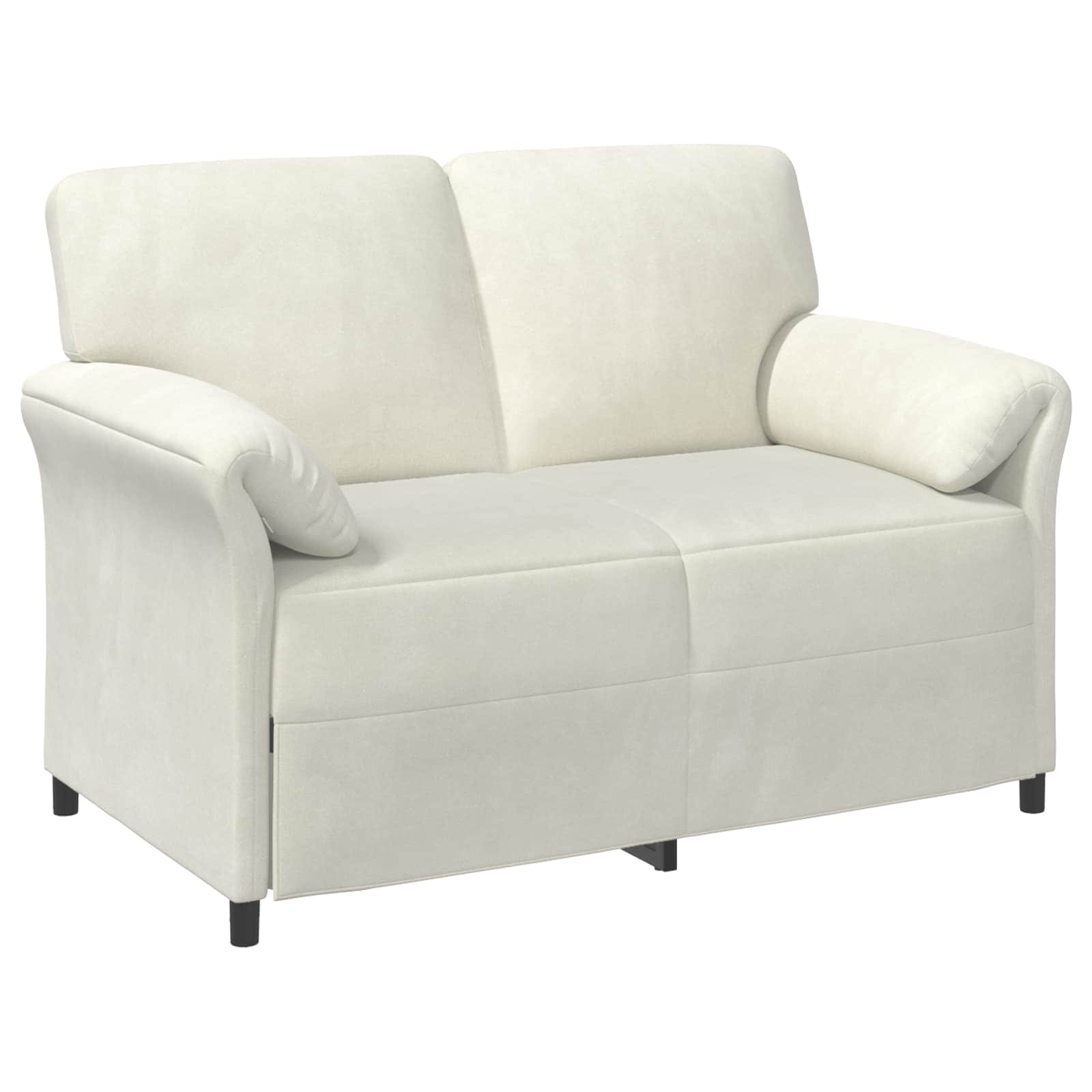 Divano a 2 Posti Crema 138 x 83 x 95 cm Velluto | homemem39