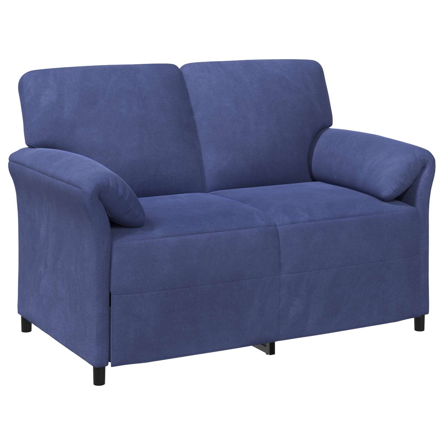 Divano a 2 Posti Blu Polizia 138 x 83 x 95 cm Velluto | homemem39