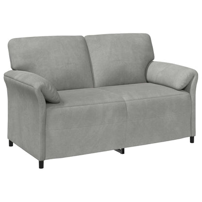 Divano a 2 Posti Grigio Chiaro 158 x 83 x 95 cm Velluto | homemem39