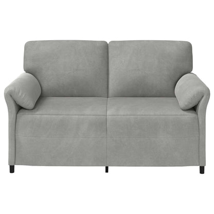 Divano a 2 Posti Grigio Chiaro 158 x 83 x 95 cm Velluto | homemem39