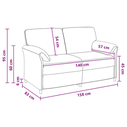 Divano a 2 Posti Verde chiaro 158 x 83 x 95 cm Velluto | homemem39
