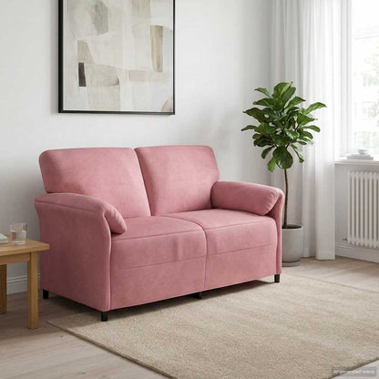 Divano a 2 Posti Rosa 158 x 83 x 95 cm Velluto | homemem39