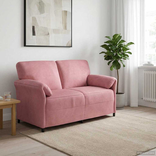 Divano a 2 Posti Rosa 158 x 83 x 95 cm Velluto | homemem39