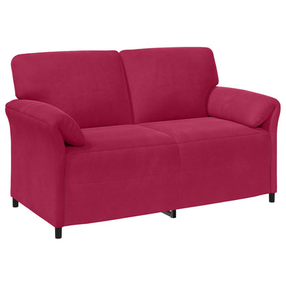 Divano a 2 Posti Rosso Vino 158 x 83 x 95 cm Velluto