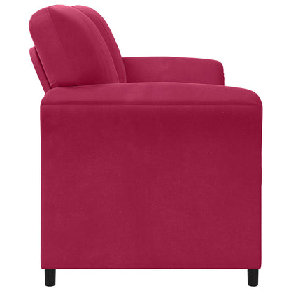 Divano a 2 Posti Rosso Vino 158 x 83 x 95 cm Velluto