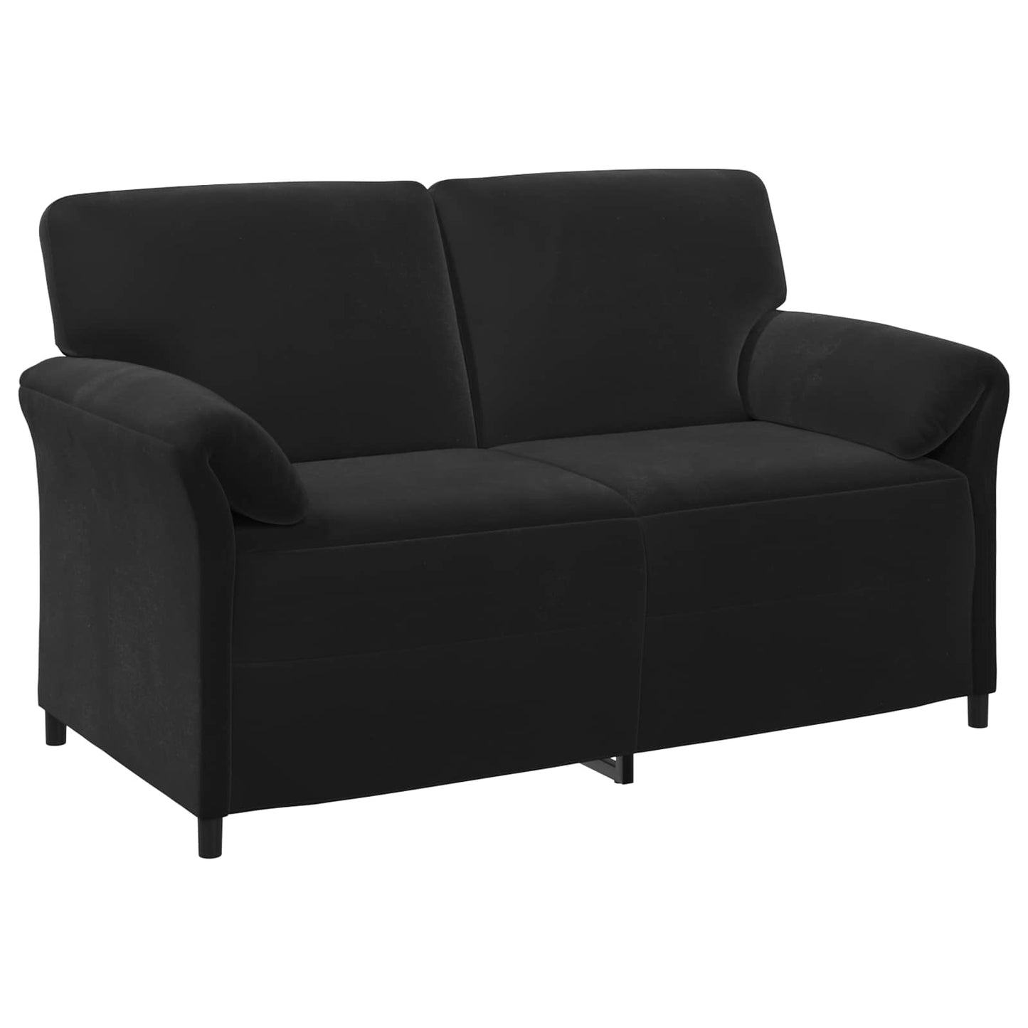 Divano a 2 Posti Nero 158 x 83 x 95 cm Velluto | homemem39