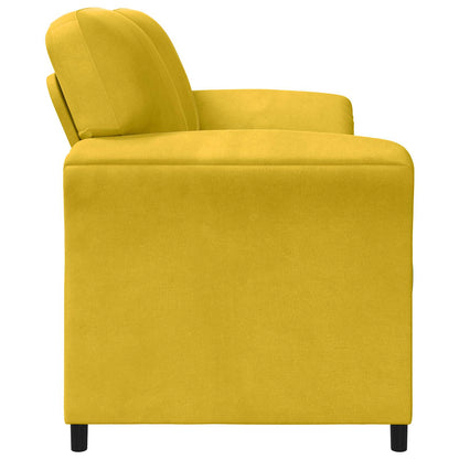 Divano a 2 Posti Giallo 158 x 83 x 95 cm Velluto