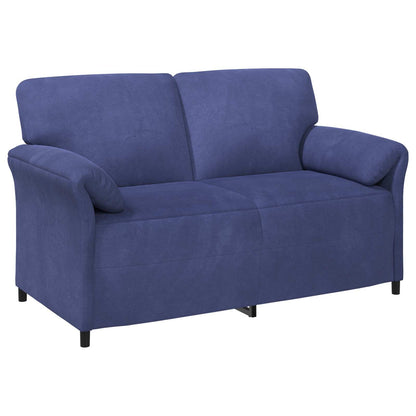 Divano a 2 Posti Blu Polizia 158 x 83 x 95 cm Velluto | homemem39