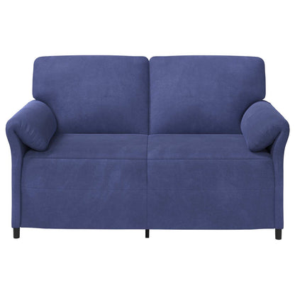 Divano a 2 Posti Blu Polizia 158 x 83 x 95 cm Velluto | homemem39