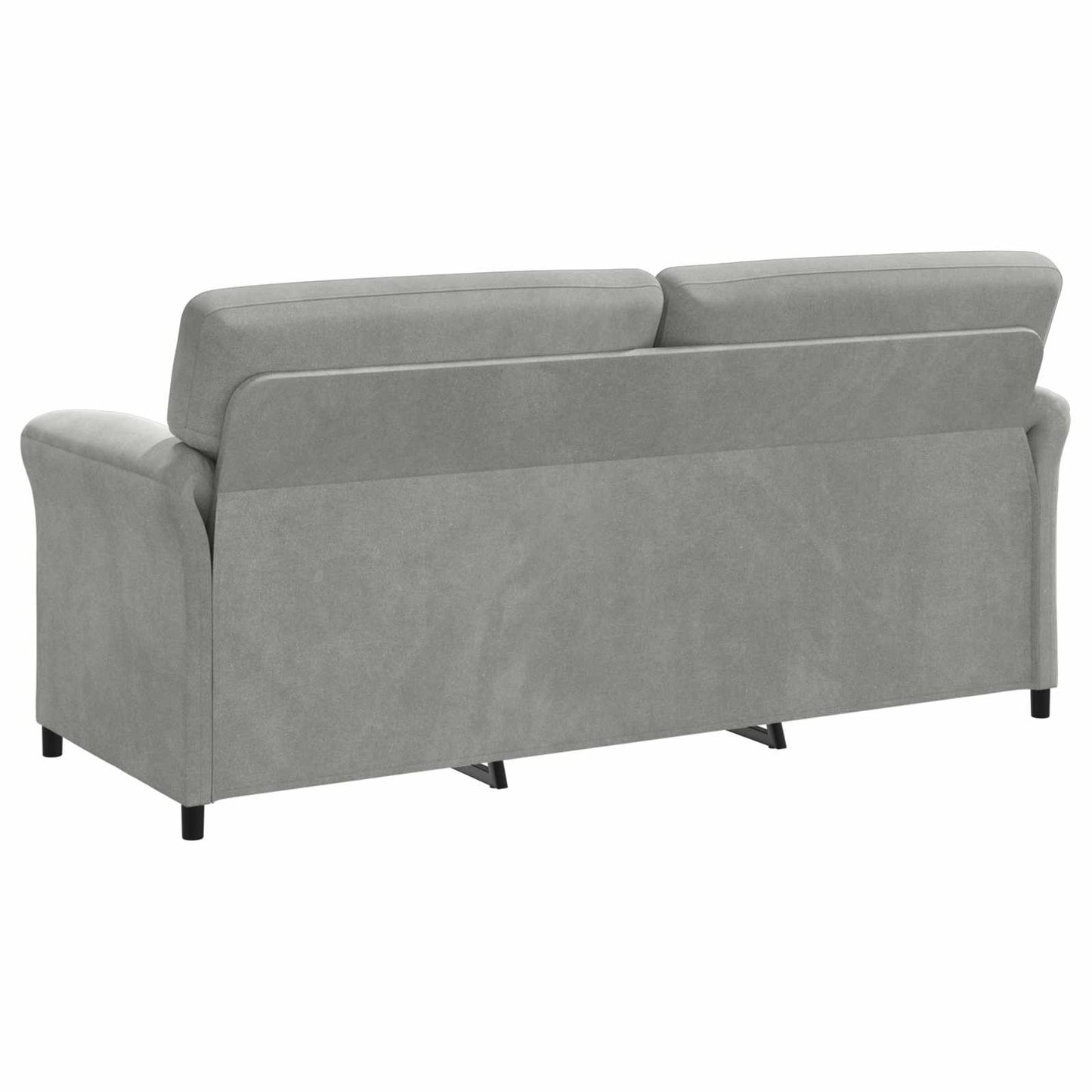 Divano 3-Persone Grigio Chiaro 198 x 83 x 95 cm Velluto | homemem39