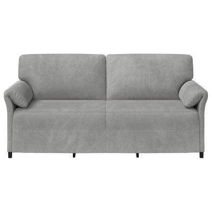 Divano 3-Persone Grigio Chiaro 198 x 83 x 95 cm Velluto | homemem39
