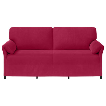 Divano 3-Persone Rosso Vino 198 x 83 x 95 cm Velluto | homemem39
