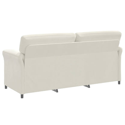 Divano 3-Persone Crema 198 x 83 x 95 cm Velluto | homemem39