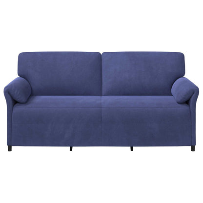 Divano 3-Persone Blu Polizia 198 x 83 x 95 cm Velluto | homemem39