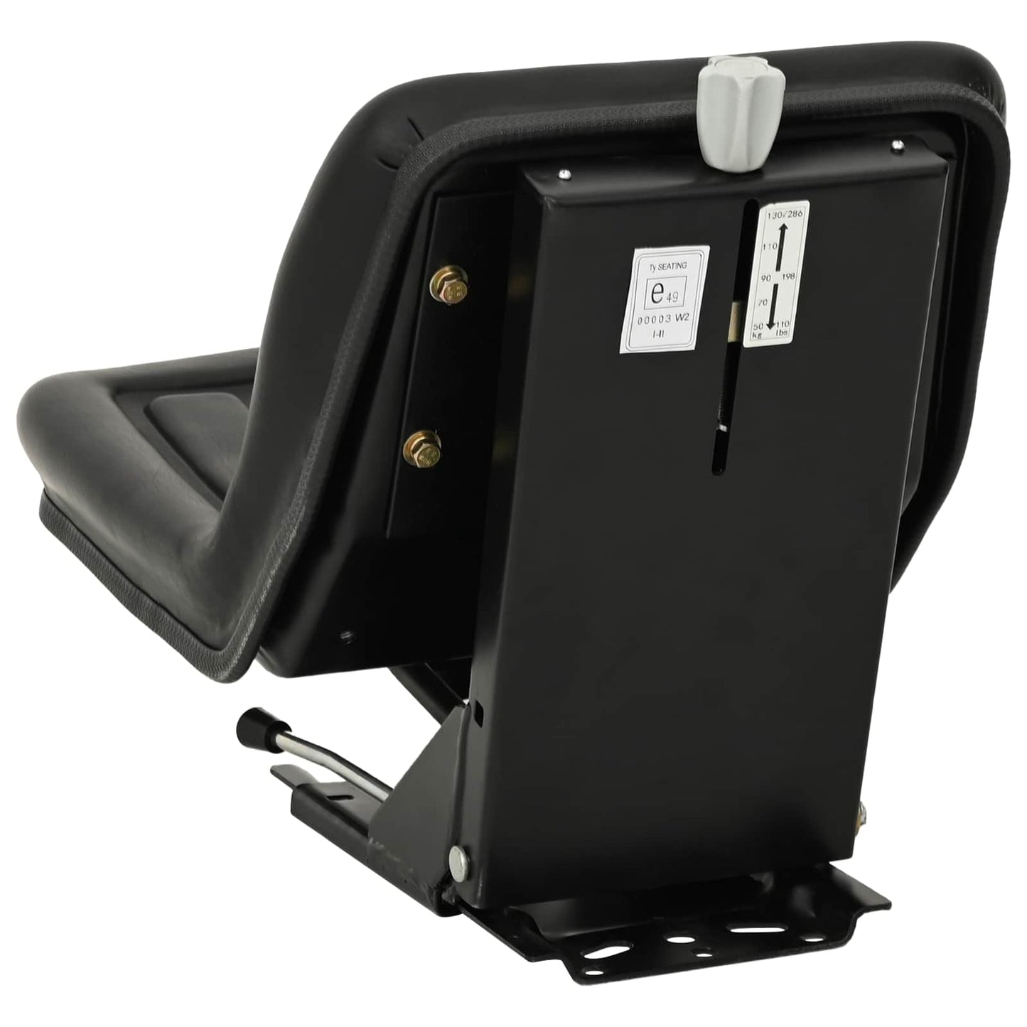 Sedile per trattore con sospensione Nero 39,5 x 52 x 43 cm | homemem39