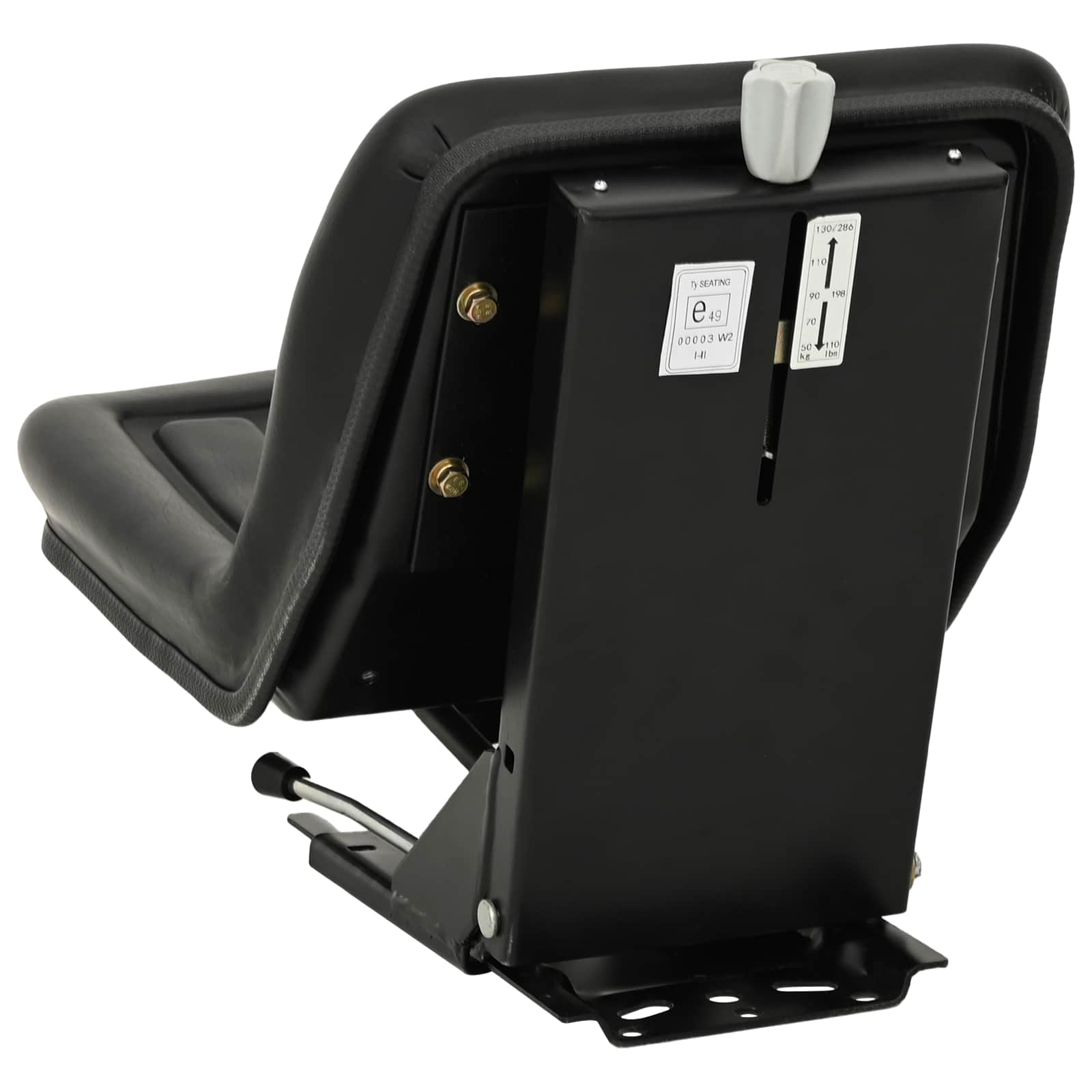 Sedile per trattore con sospensione Nero 39,5 x 52 x 43 cm | homemem39