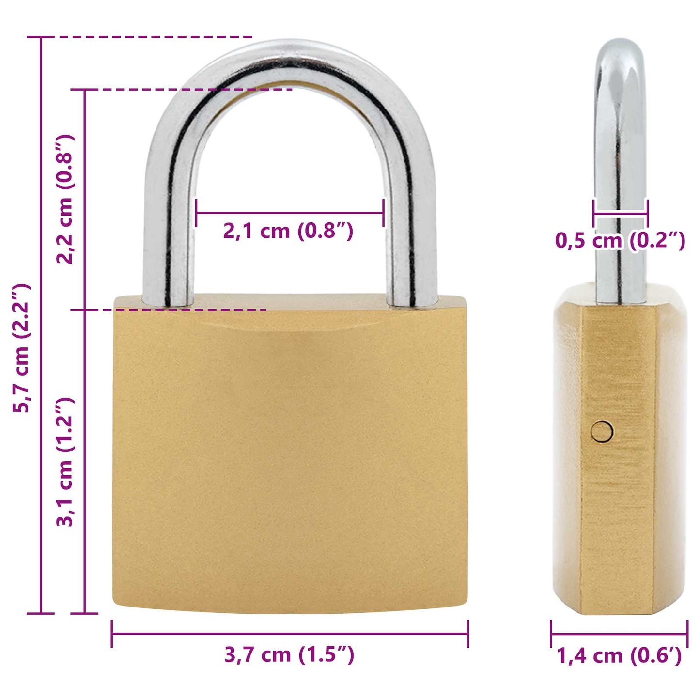 U Lock con Chiavi 6 pcs Ottone Ferro | homemem39