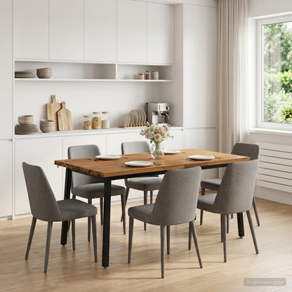 Tavolo da pranzo con bordo vivo 160 x 70 x 75 cm Naturale