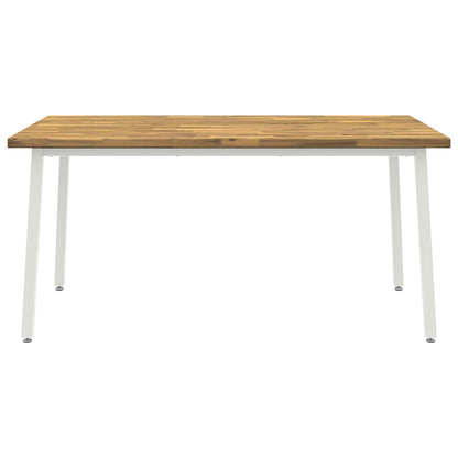 Tavolo da pranzo quadrato 160 x 80 x 75 cm Bianco | homemem39