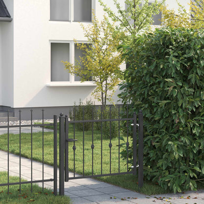Cancello per recinzione HORST 100 x 75 cm Metallo Nero | homemem39