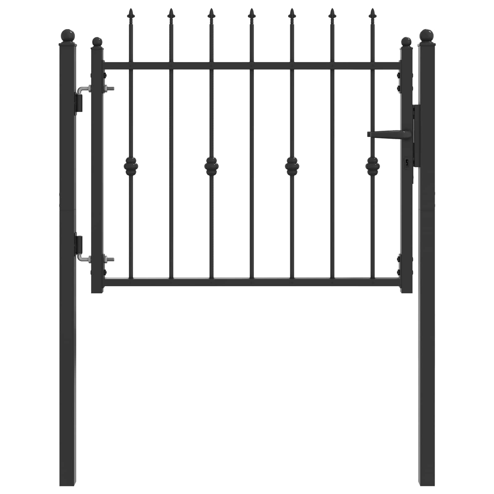 Cancello per recinzione HORST 100 x 75 cm Metallo Nero | homemem39