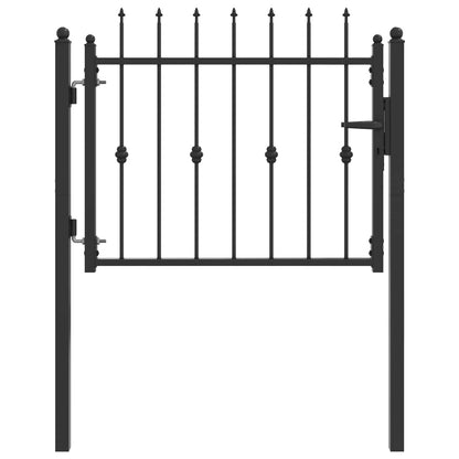 Cancello per recinzione HORST 100 x 75 cm Metallo Nero | homemem39