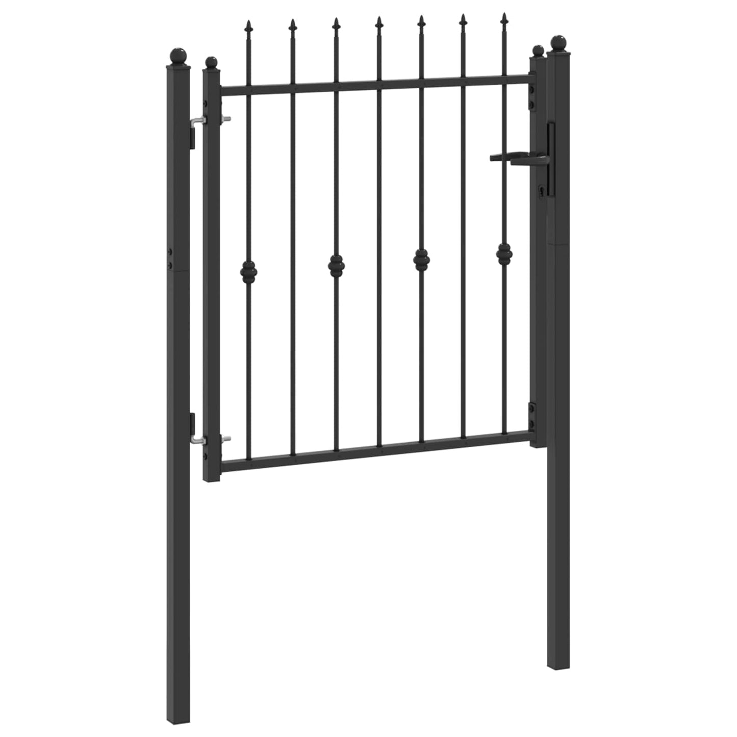 Cancello per recinzione HORST 100 x 100 cm Metallo Nero | homemem39