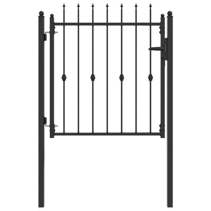 Cancello per recinzione HORST 100 x 100 cm Metallo Nero | homemem39