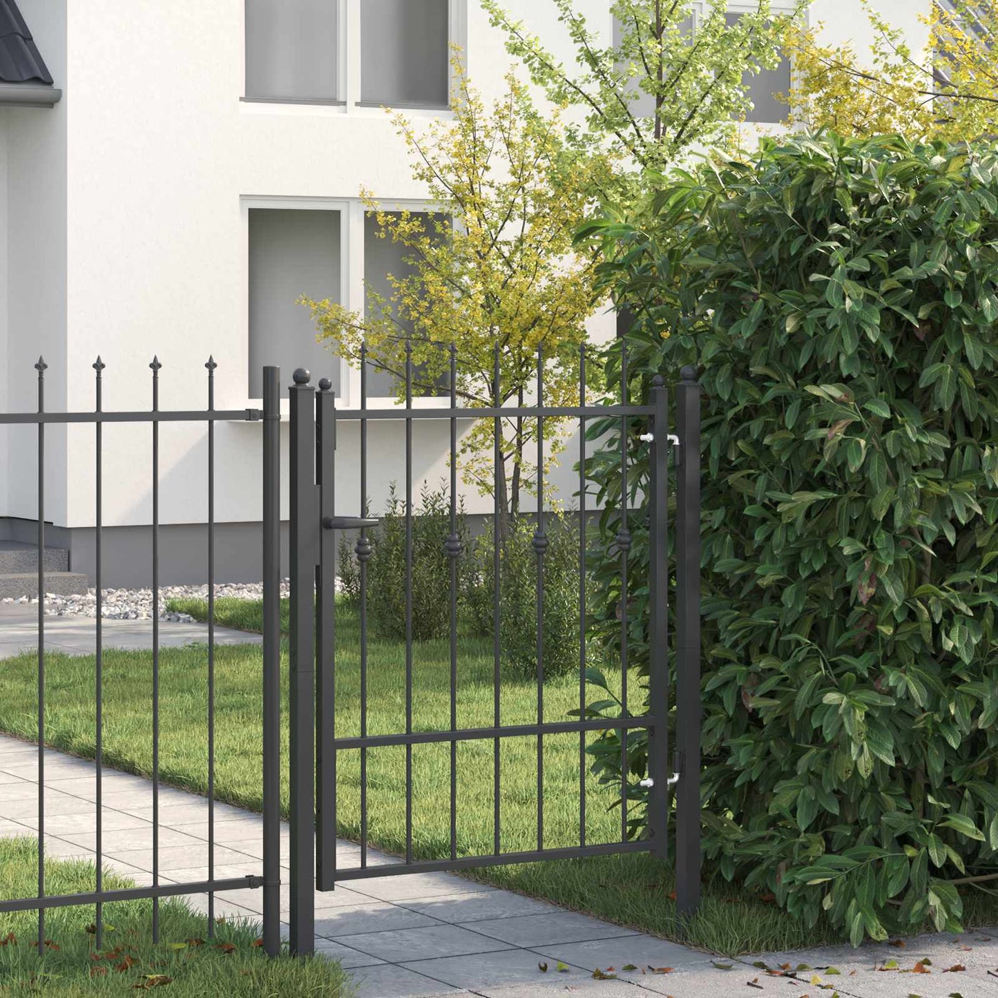 Cancello per recinzione HORST 100 x 125 cm Metallo Nero | homemem39