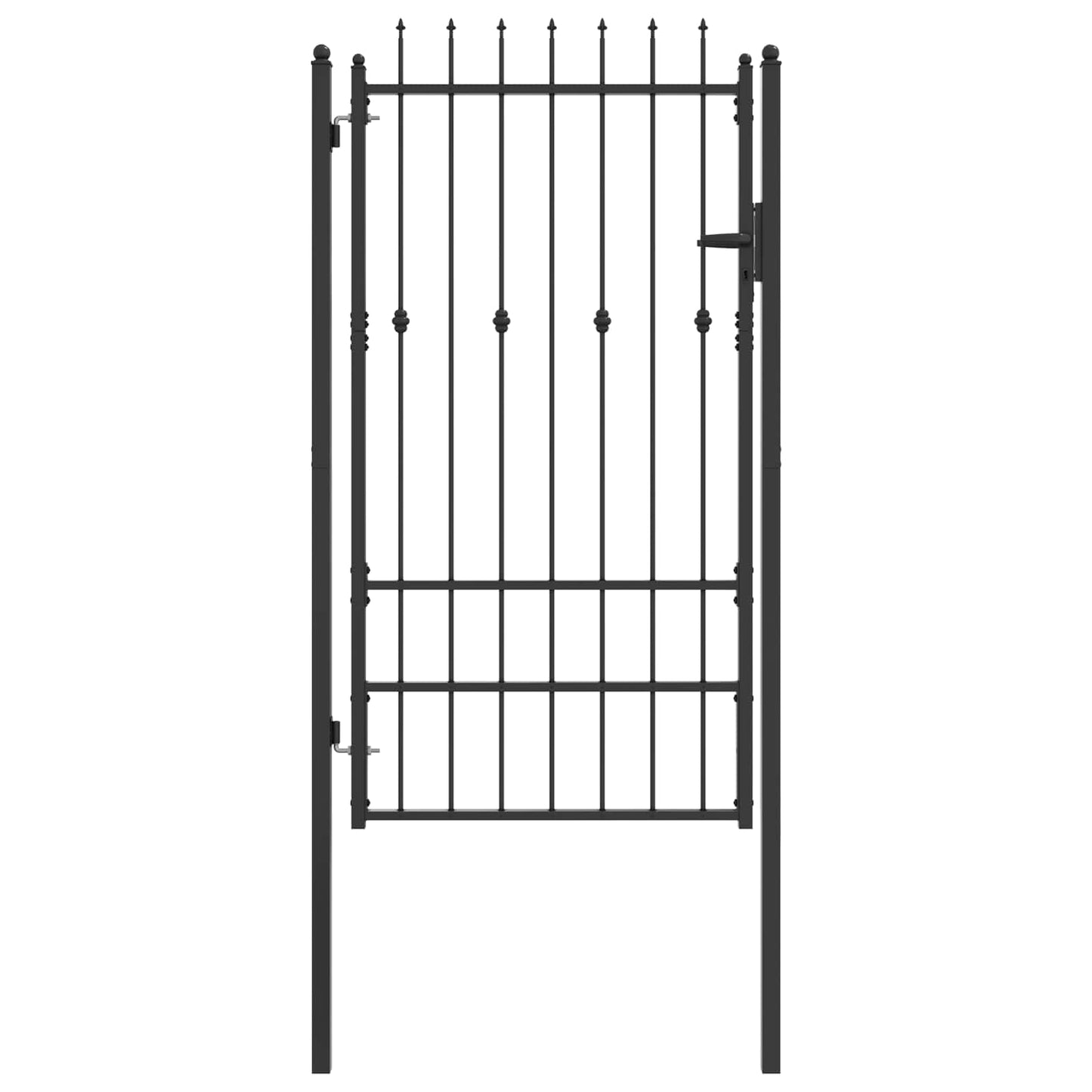 Cancello per recinzione HORST 100 x 175 cm Metallo Nero | homemem39