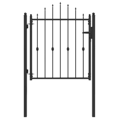Cancello per recinzione HORST 100 x 100 cm Metallo Nero | homemem39
