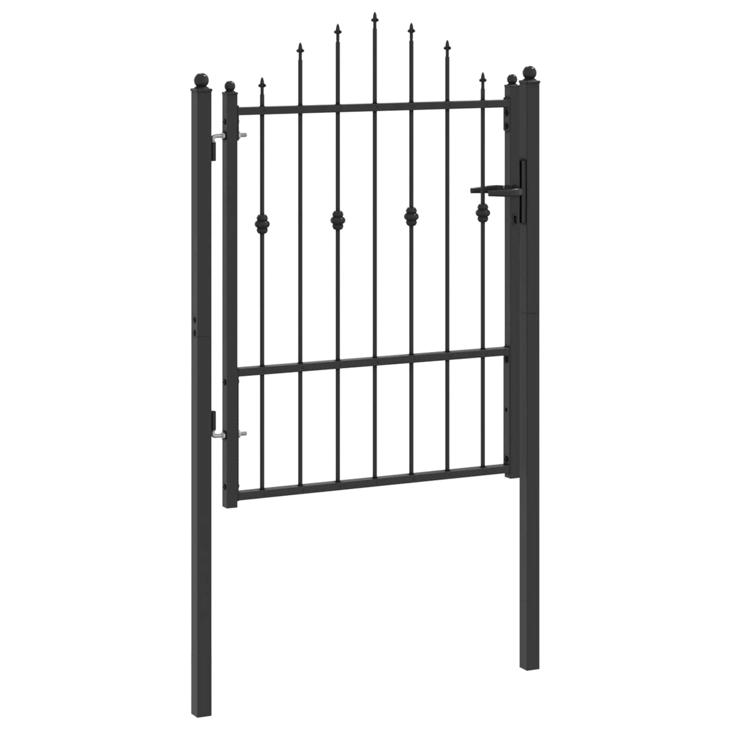 Cancello per recinzione HORST 100 x 125 cm Metallo Nero | homemem39